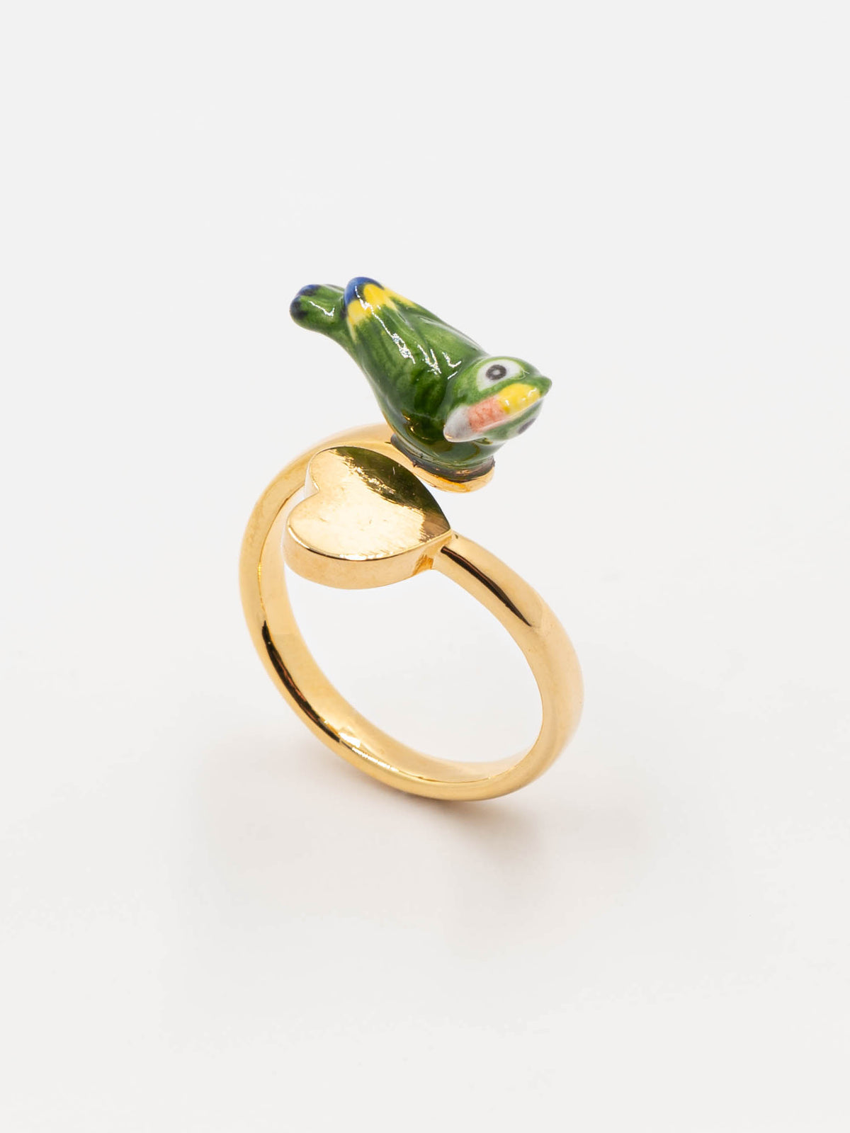 Bague perroquet vert