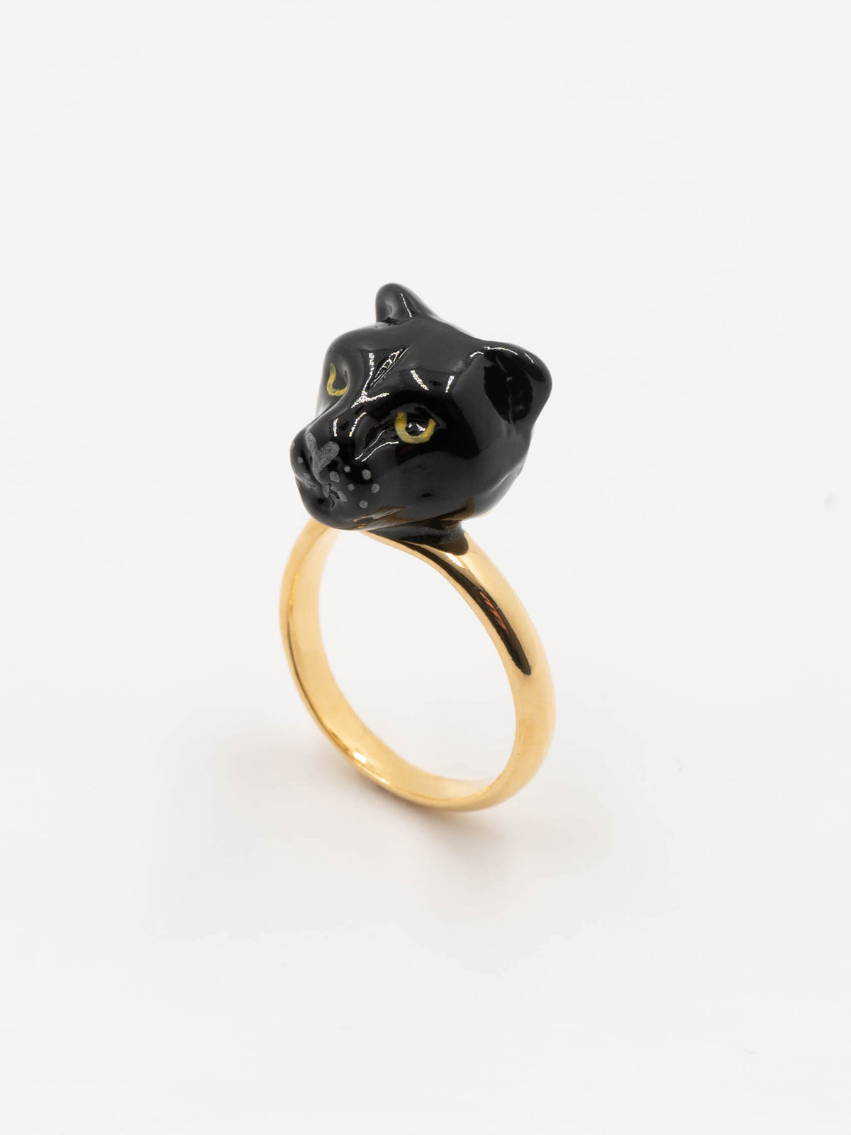 Bague tête de panthère noire