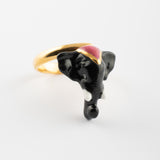 Bague tête éléphant d'Asie