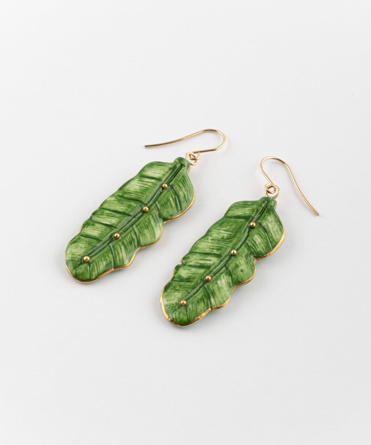 Boucles d'oreilles feuille de bananier