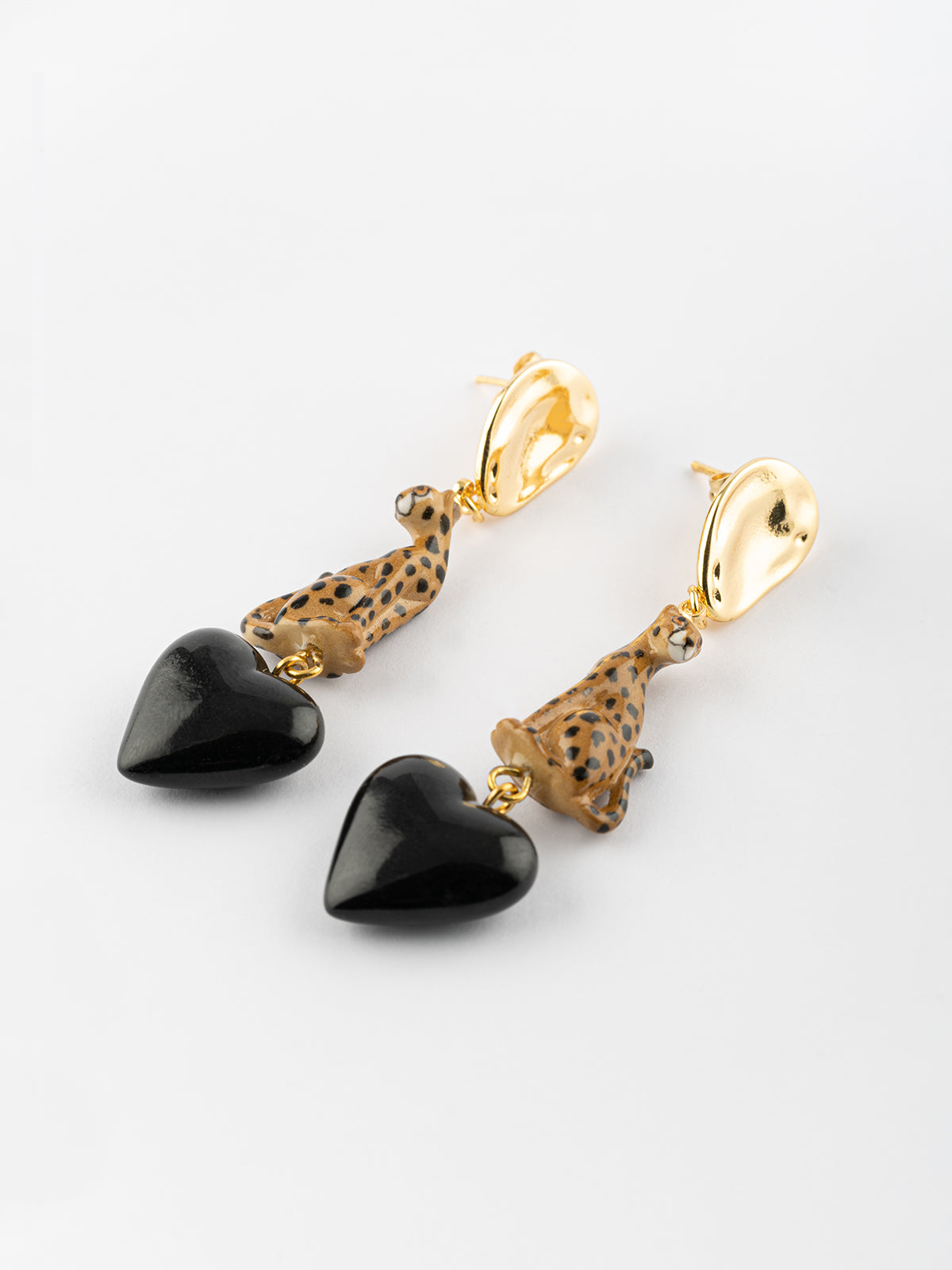 Boucles d'oreilles guépard - Premier amour