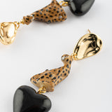 Boucles d'oreilles guépard - Premier amour