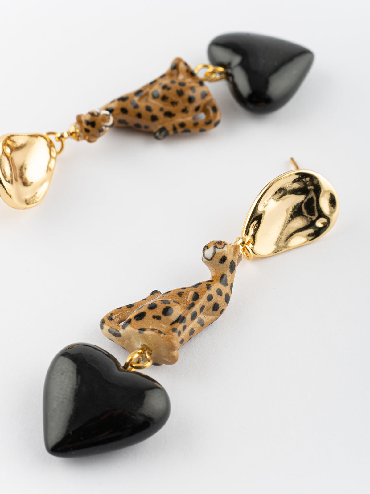 Boucles d'oreilles guépard - Premier amour