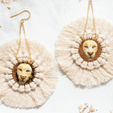 Boucles d'oreilles lion avec crinière