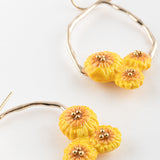 Boucles d'oreilles martelées trio de pissenlits