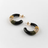 Boucles d'oreilles noir ethnique