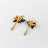 Boucles d'oreilles oiseau de paradis & toucan