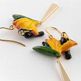 Boucles d'oreilles oiseau de paradis & toucan