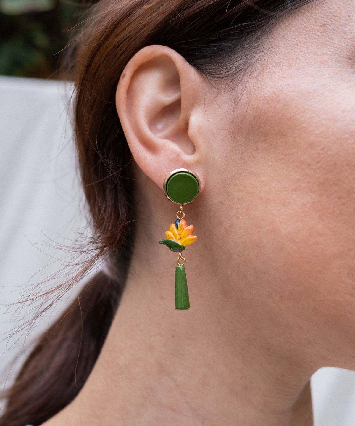 Boucles d'oreilles oiseau de paradis