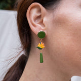 Boucles d'oreilles oiseau de paradis