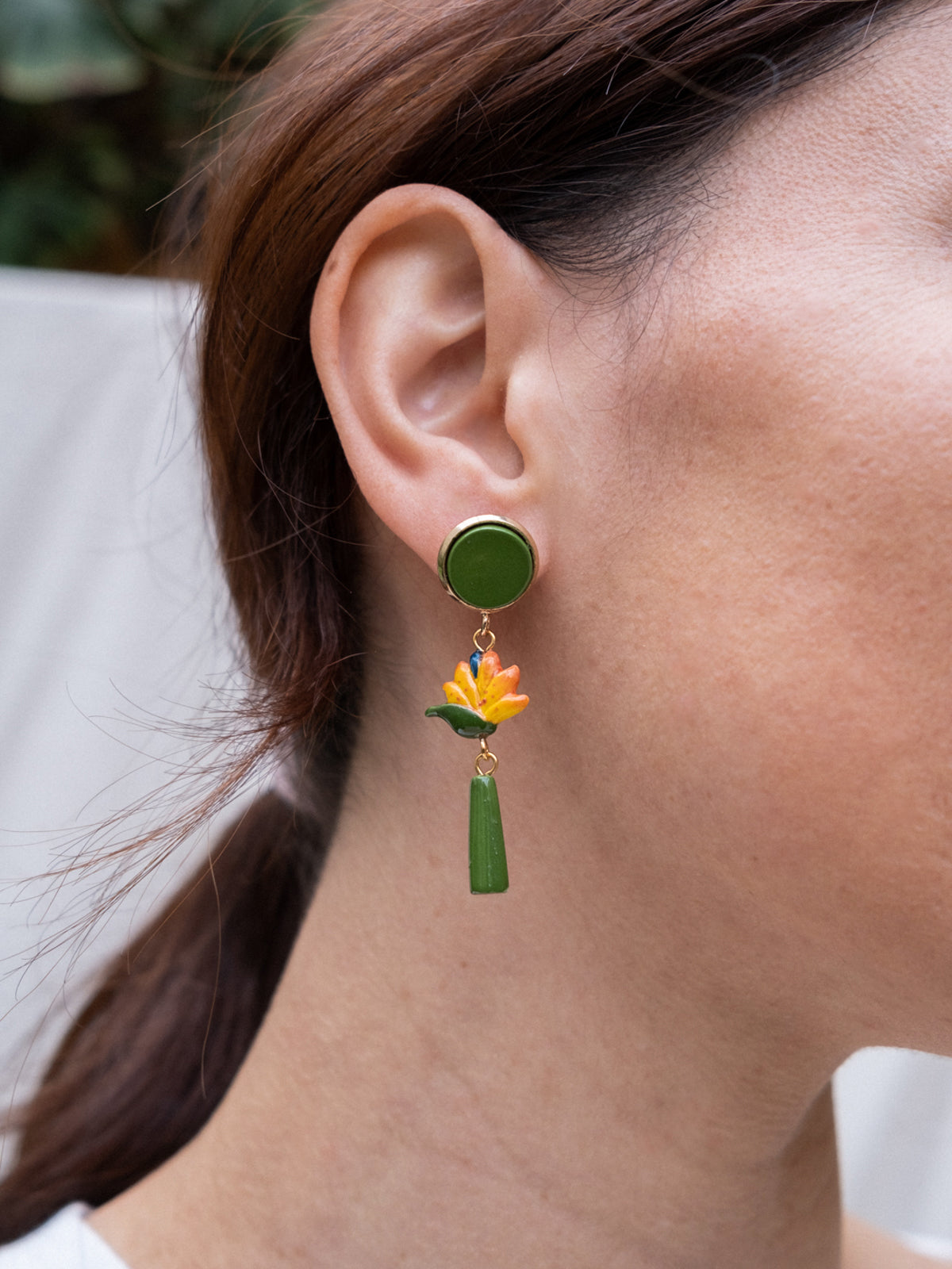 Boucles d'oreilles oiseau de paradis