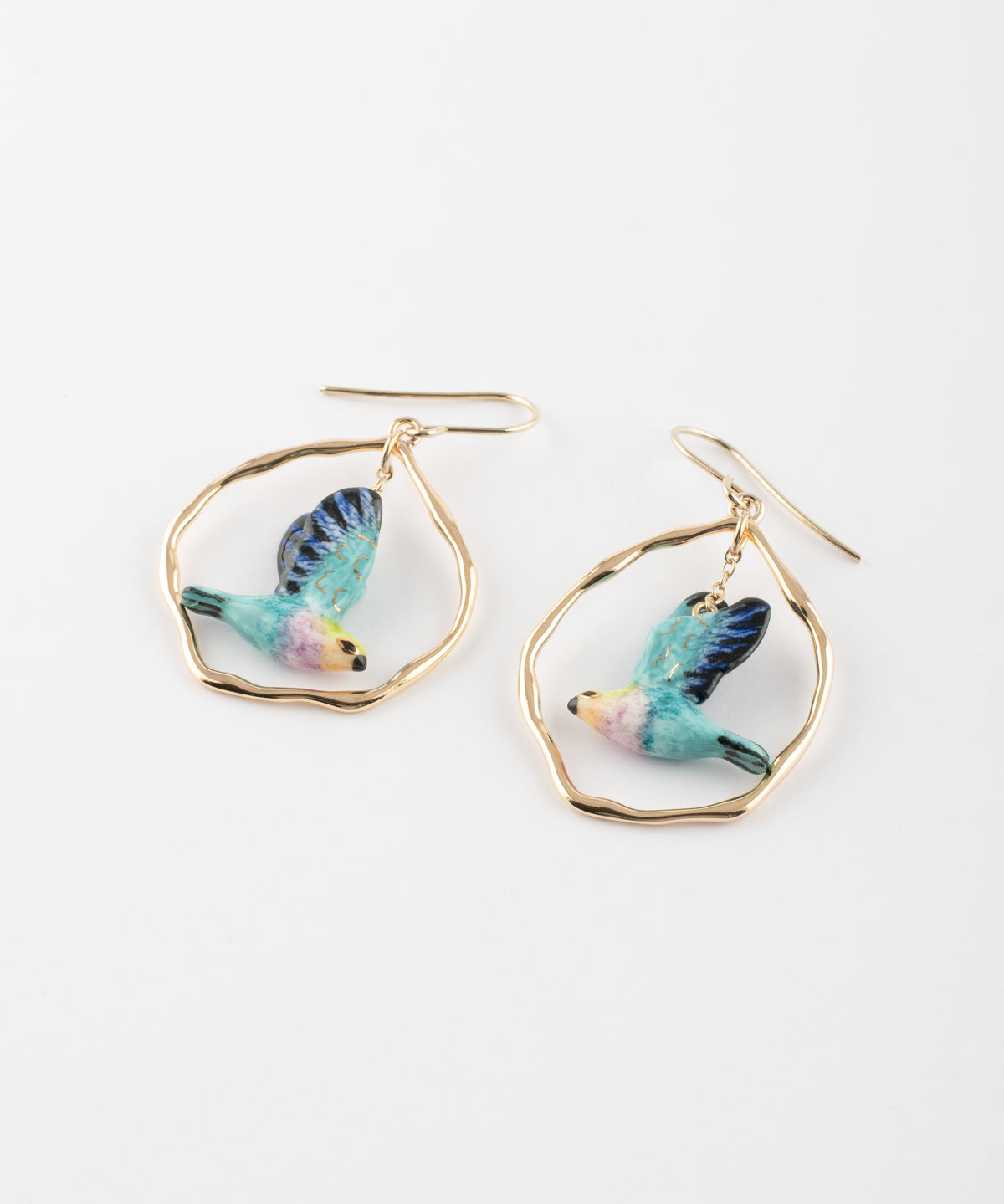 Boucles d'oreilles oiseau volant