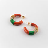 Boucles d'oreilles orange ethnique