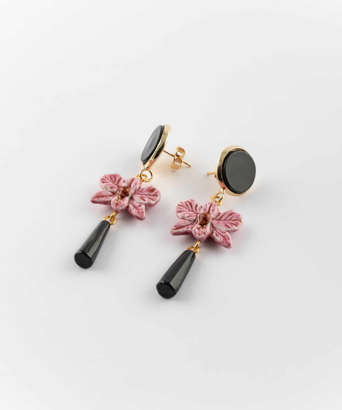 Boucles d'oreilles orchidée