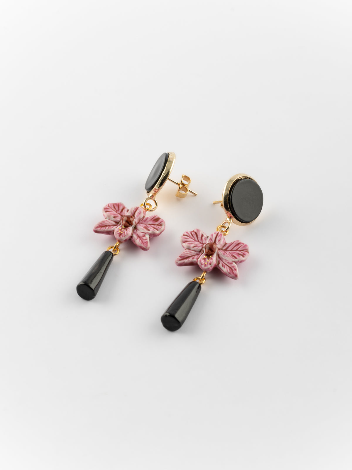 Boucles d'oreilles orchidée