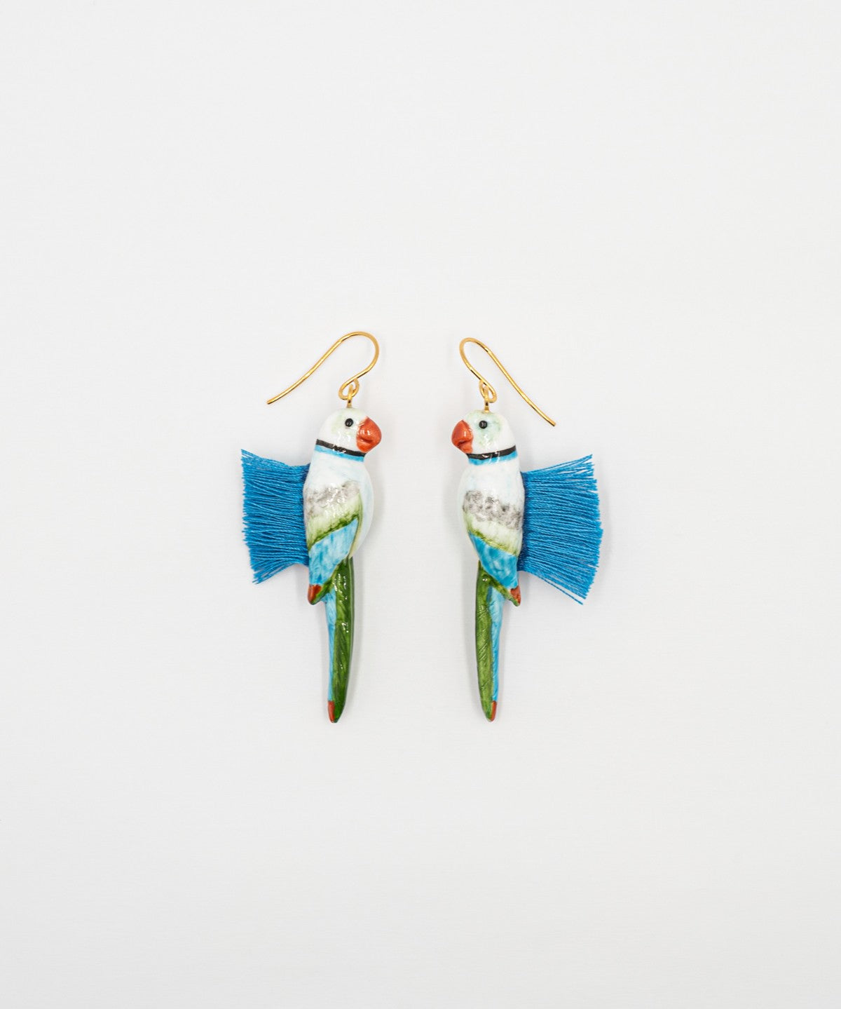 Boucles d'oreilles oiseau perroquet bleu