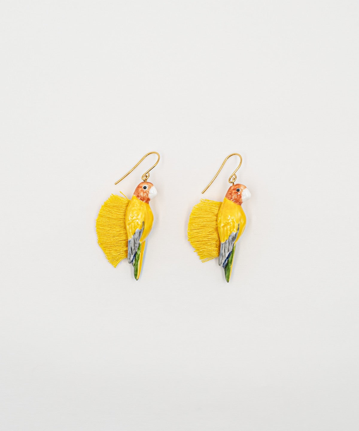 Boucles d'oreilles perroquet jaune