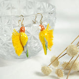 Boucles d'oreilles perroquet jaune