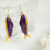 Boucles d'oreilles poisson barbier avec franges