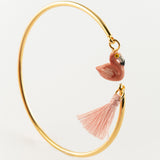 Bracelet doré flamand rose