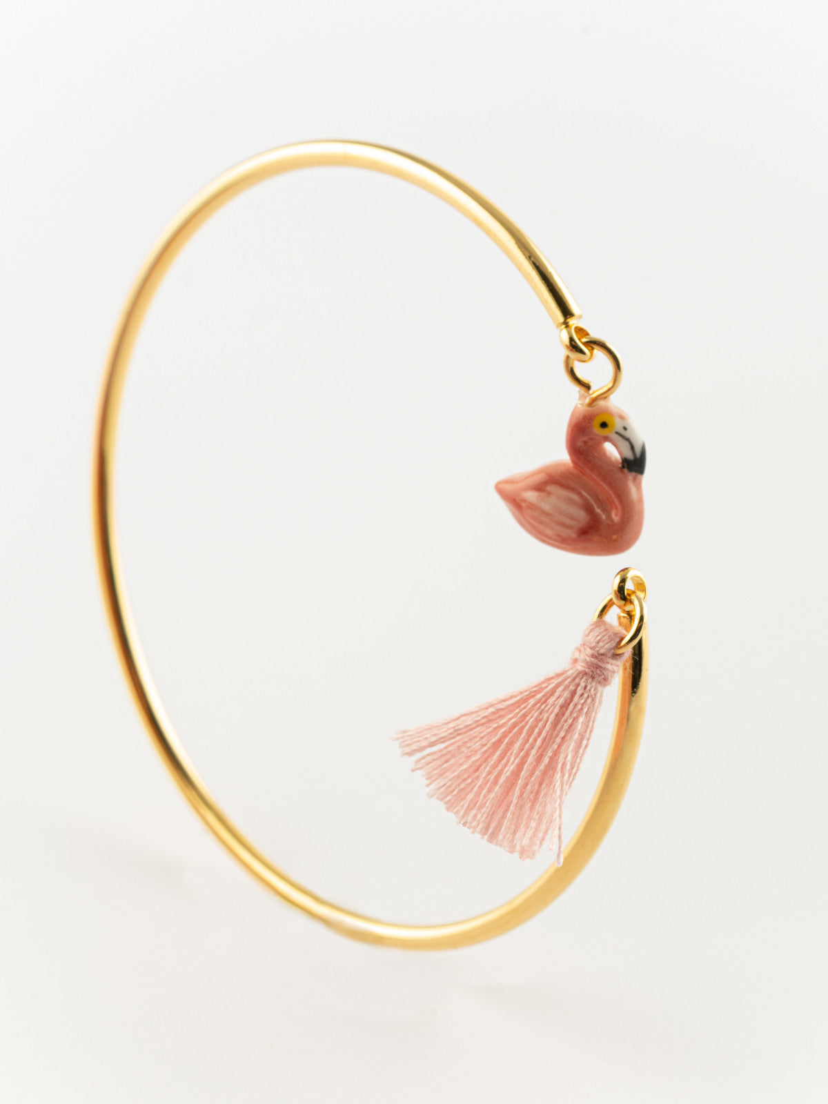 Bracelet doré flamand rose