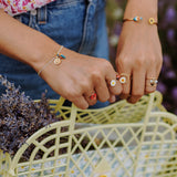 Double wasp &amp; sunflower bracelet