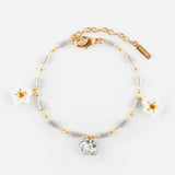 Bracelet fleur de poirier & chaton tabby