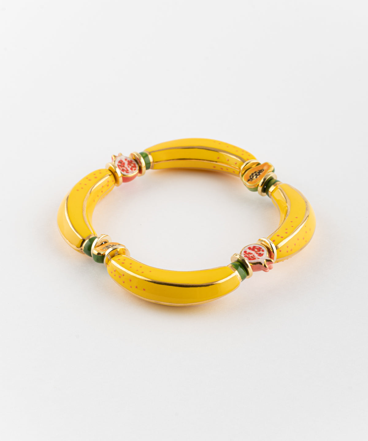 Bracelet fruits & perles bananes jaunes