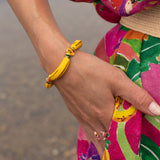 Bracelet fruits & perles bananes jaunes