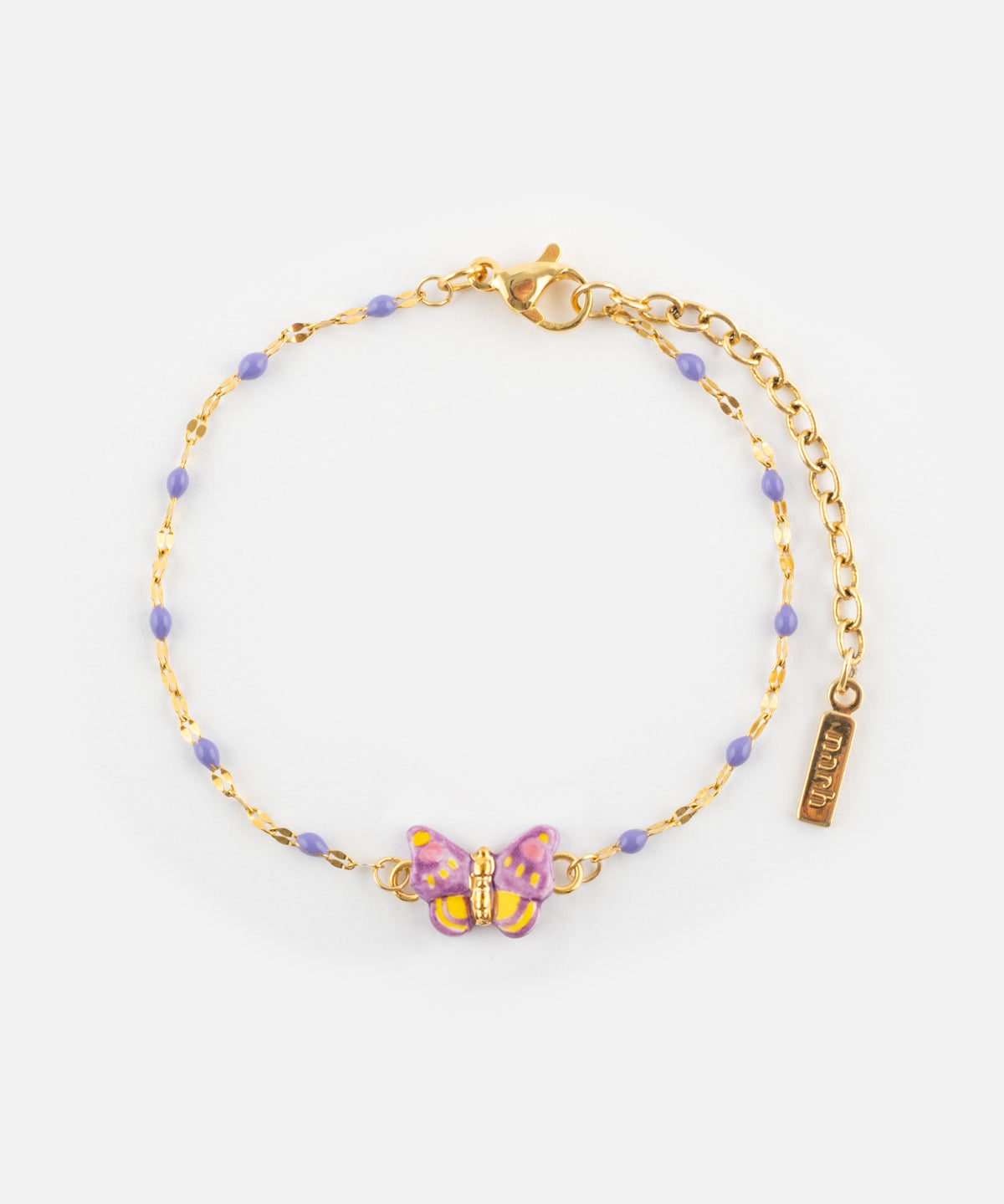 Bracelet papillon violet