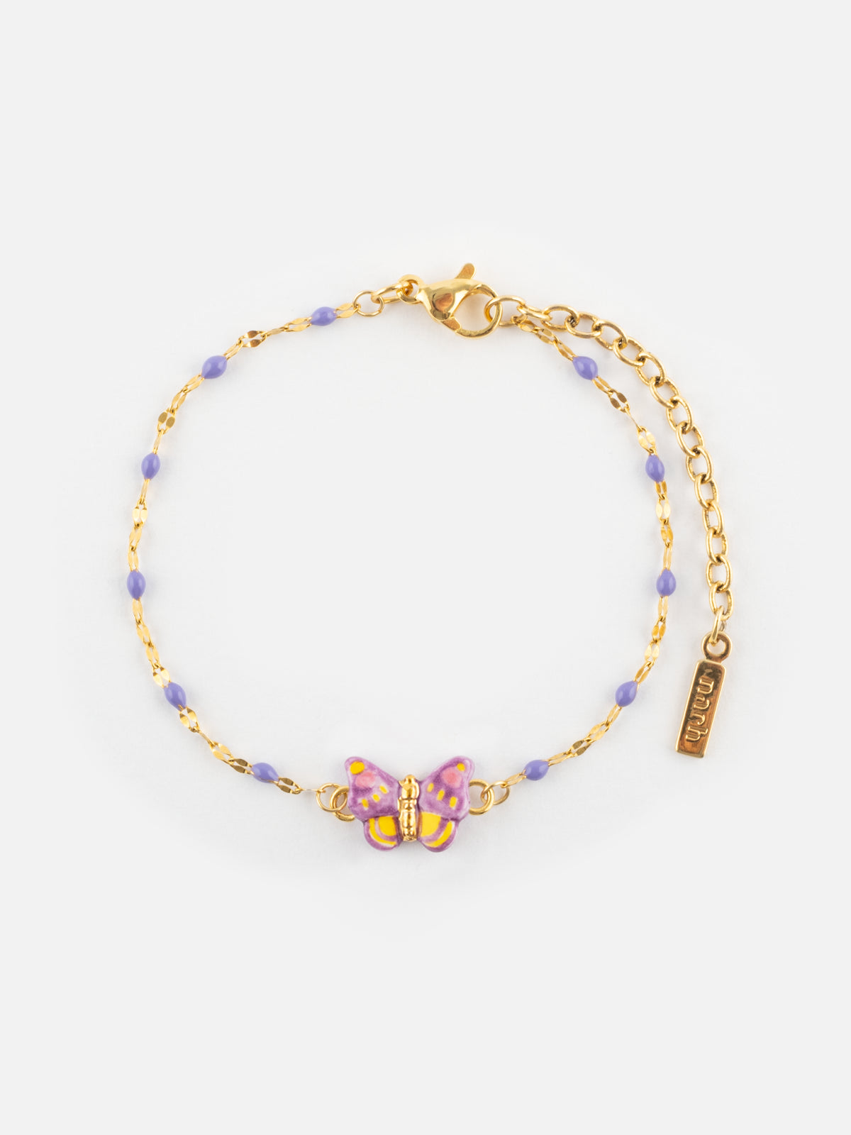 Bracelet papillon violet