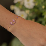 Bracelet papillon violet