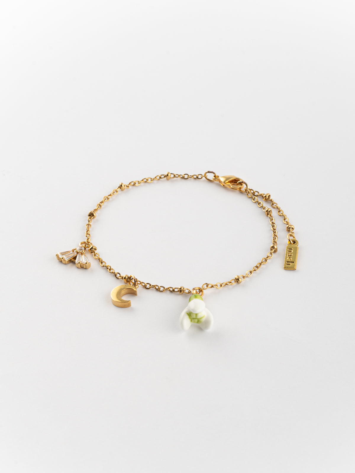 Bracelet perce-neige & lune - L'Etincelle