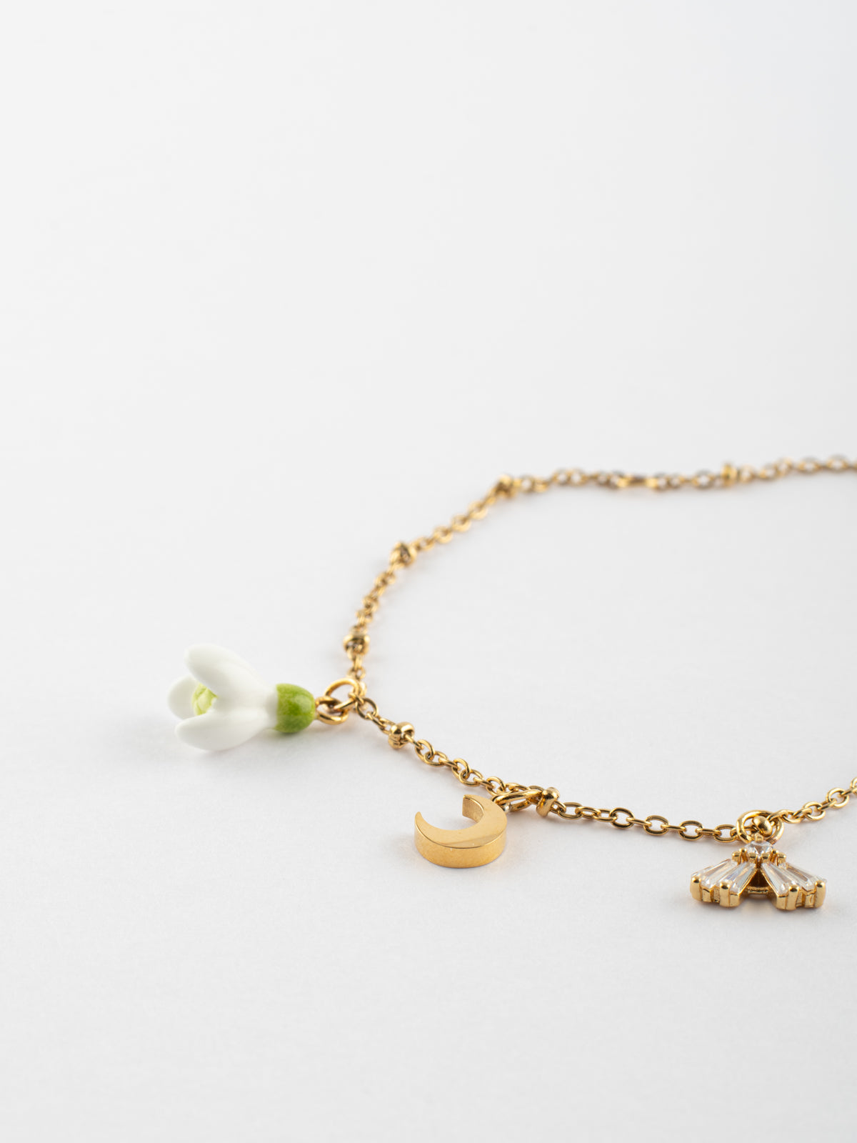 Bracelet perce-neige & lune - L'Etincelle