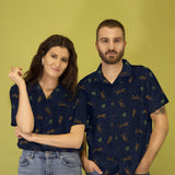 Unisex blue shirt - Féline &amp; Léo