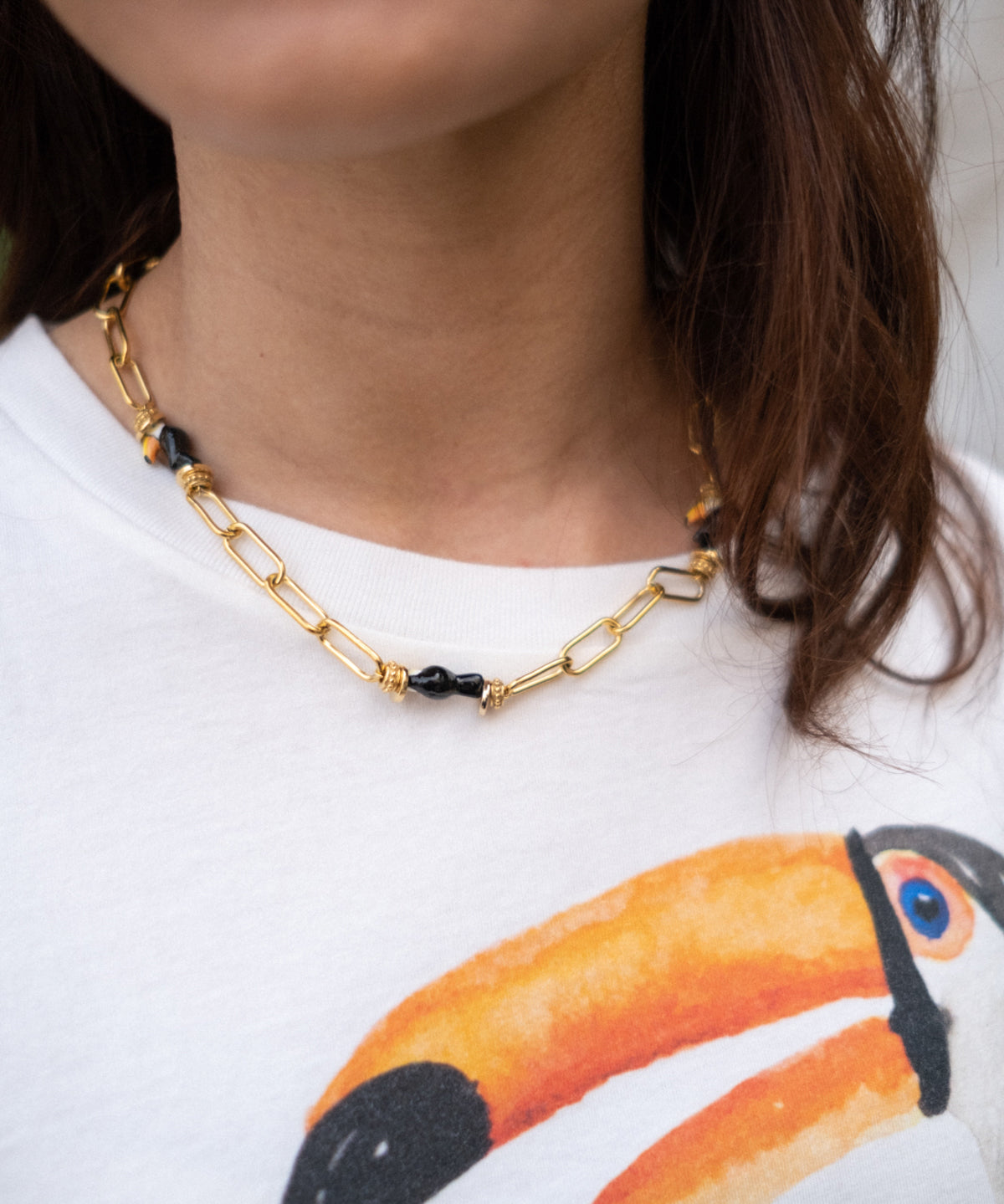 Collier chaîne toucan