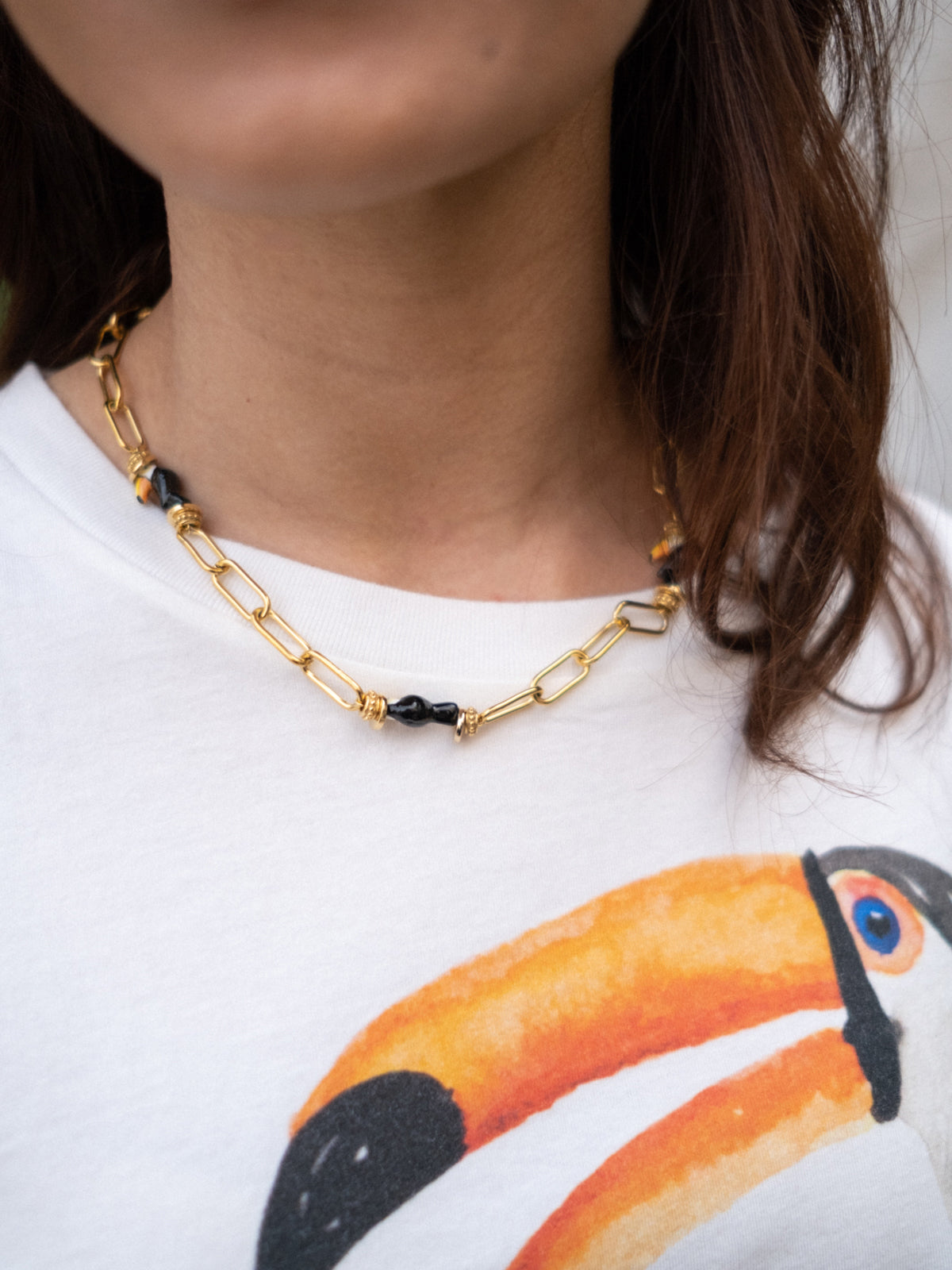 Collier chaîne toucan