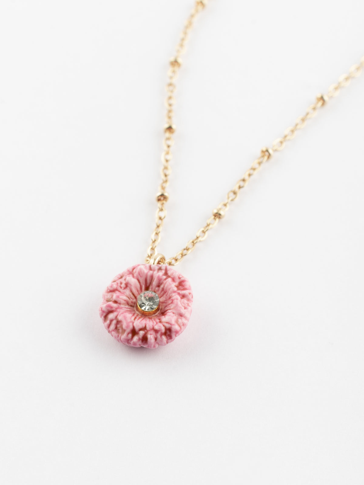 Collier chardon rose