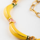 Collier fruits & perles bananes jaunes