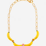 Collier fruits & perles bananes jaunes