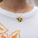 Collier oiseau de paradis & toucan