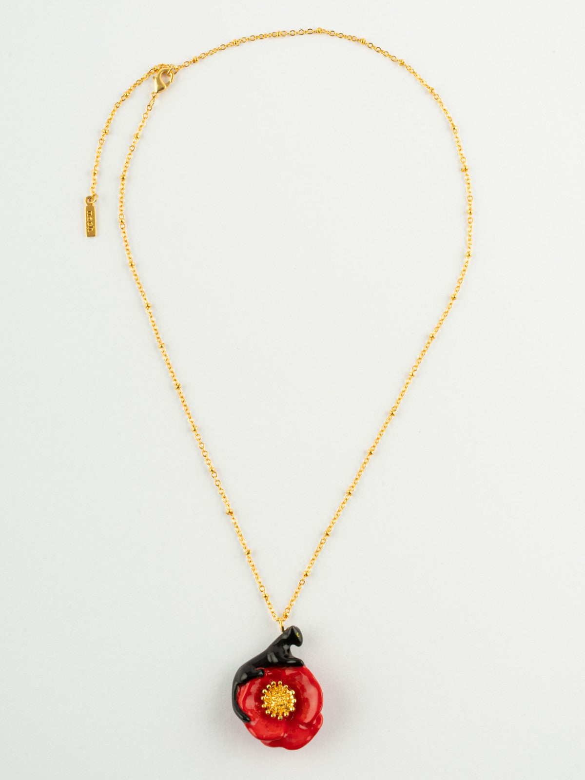 Collier panthère noire coquelicot Nach