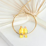 Collier perroquets jaune