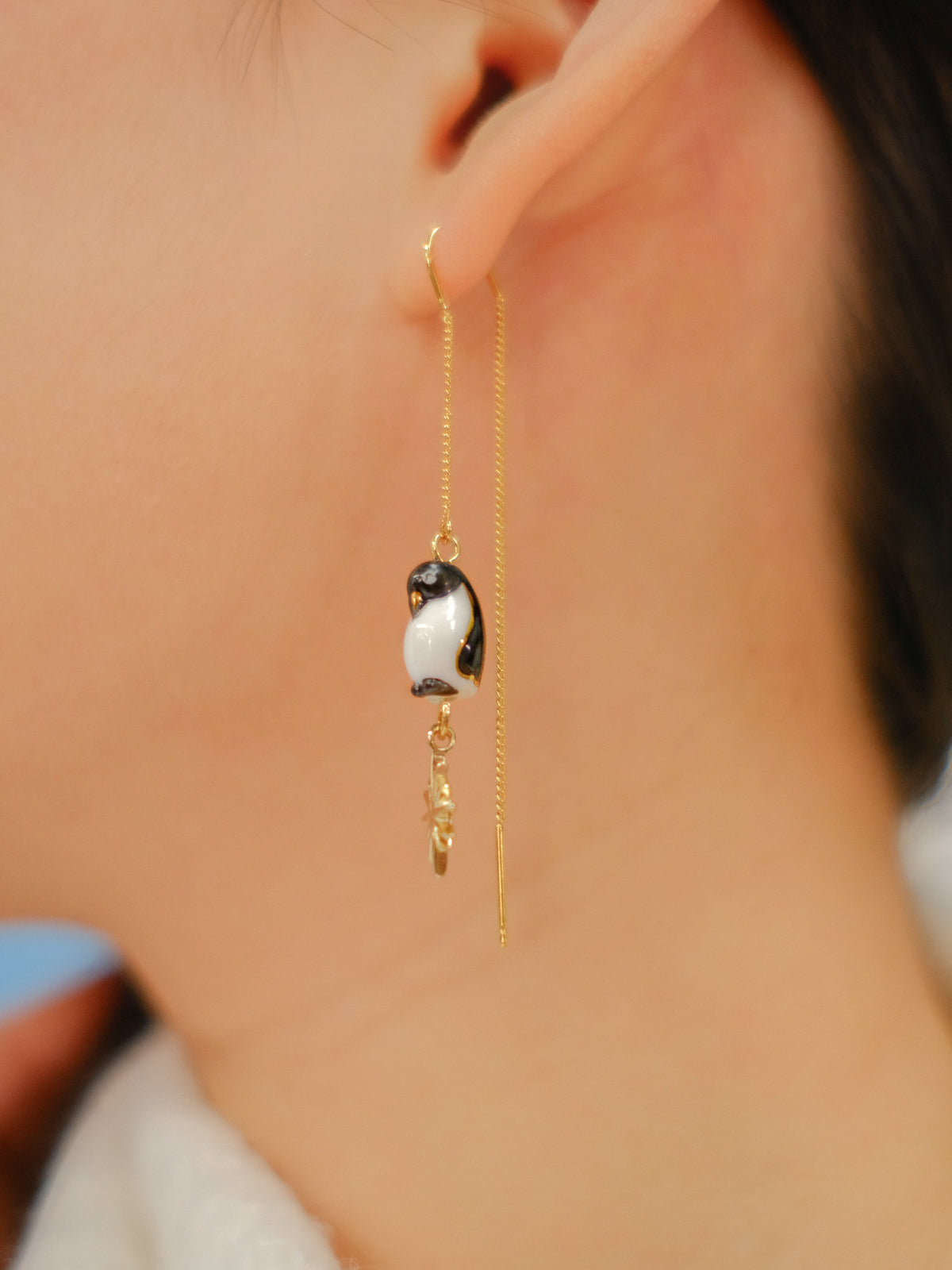 Longues boucles d'oreilles pingouin - Arctique