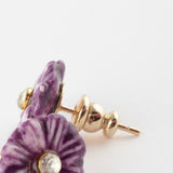 Petites puces d'oreilles chardon violet