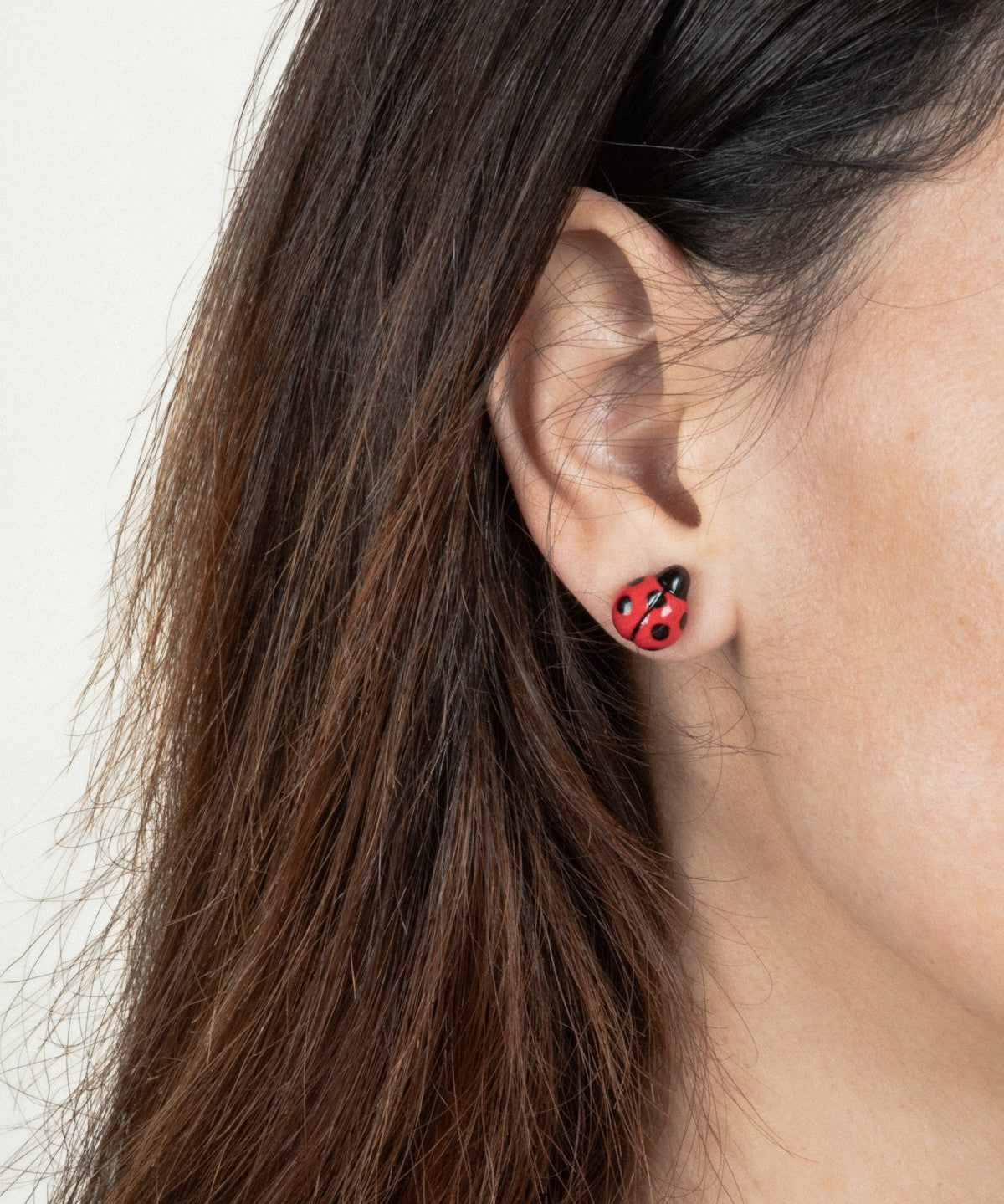 boucles d'oreilles puces coccinelle