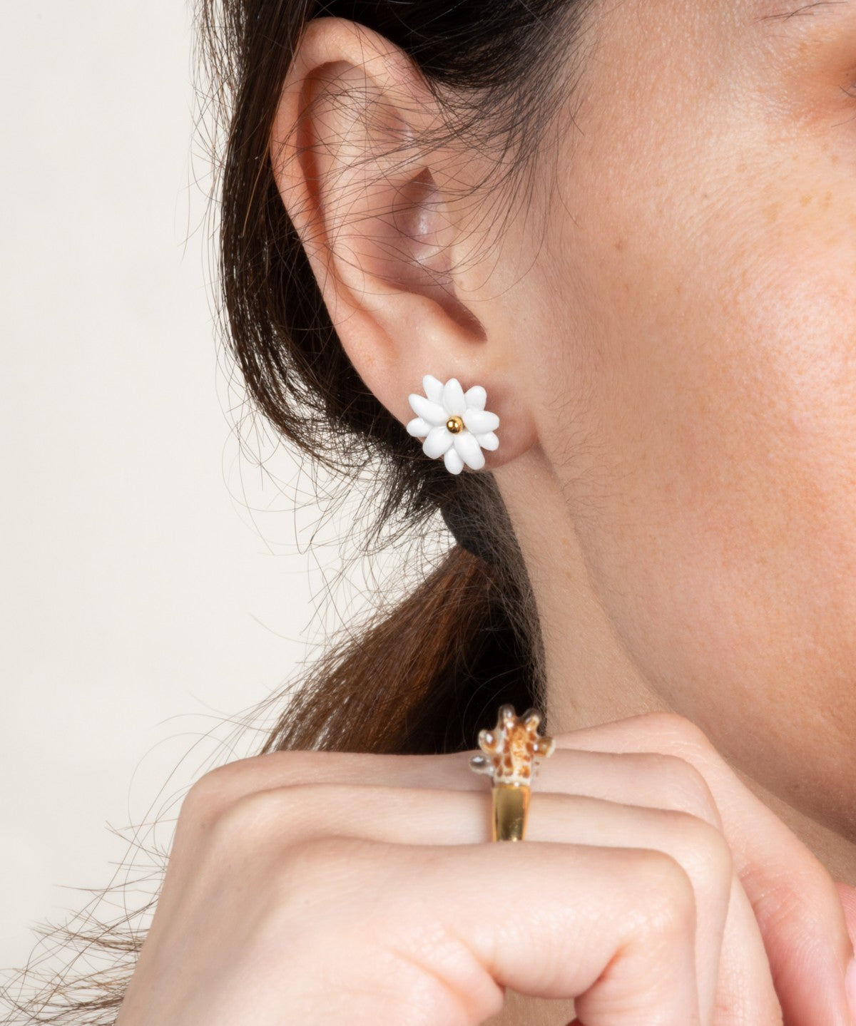 boucles d'oreilles marguerite