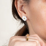 boucles d'oreilles marguerite