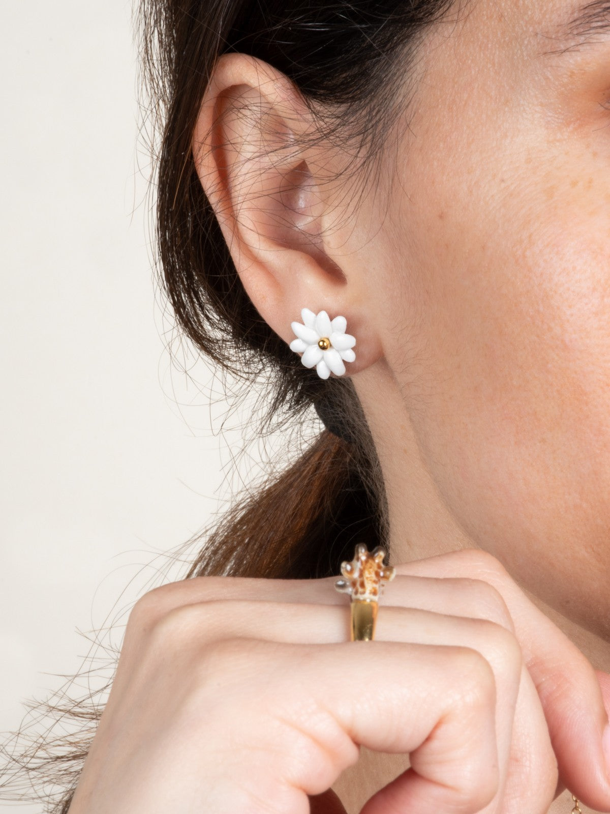 boucles d'oreilles marguerite