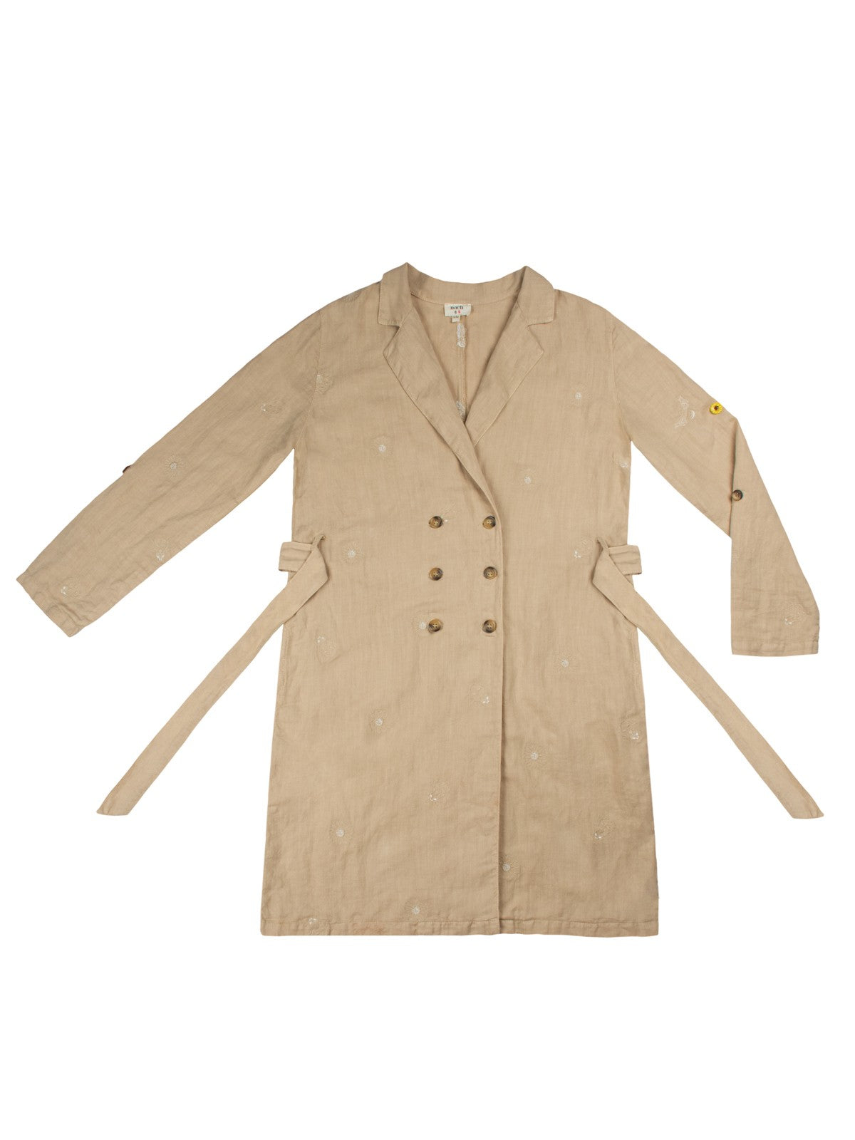 Robe trench brodée Nach Tissu certifié OEKO TEX